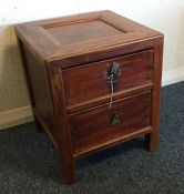 A small Continental two drawer chest. Est. £15 - £