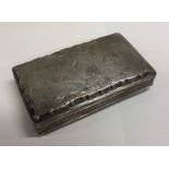 A 19th Century Dutch silver snuff box with engrave