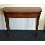 A good Victorian burr walnut hinged top card table