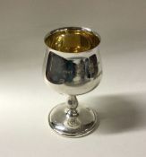 A Royal Silver Wedding silver drinking goblet of s