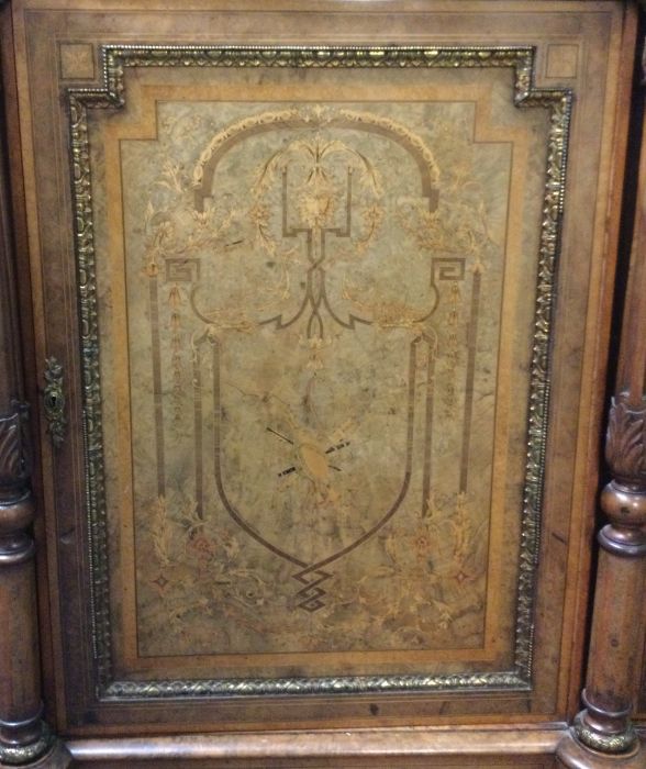 A good Victorian inlaid credenza with brass mounte - Image 4 of 6