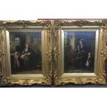 SINGLETON JOWETT (British 1878 - 1927): A pair of gilt framed and glazed