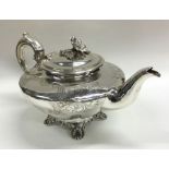 A fine quality William IV silver teapot attractive