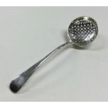 A Georgian silver sifter spoon with pierced decora