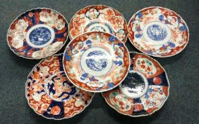 A group of six Chinese Imari plates. Est. £30 - £4