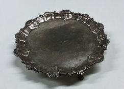 A good Georgian silver waiter of typical form. Lon