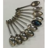 A good set of ten silver Apostle top spoons. Londo