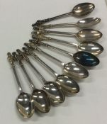 A good set of ten silver Apostle top spoons. Londo