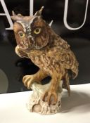 A large Goebel figure of an owl with textured body