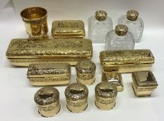 PAUL STORR: A rare silver gilt fourteen piece case