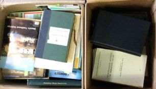 Three boxes of Devon and Exeter books to include p