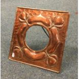 A pair of stylish copper frames of square form. Est. £10 -