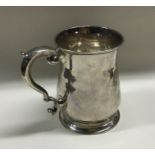 A good Georgian silver baluster shaped mug of plai