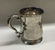 A good Georgian silver baluster shaped mug of plai