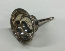 A good heavy Georgian style silver wine funnel wit