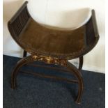 A good Victorian stool of shaped form with inlaid