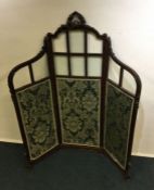 A good Continental shaped threefold screen with ca