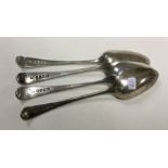 A matched set of four OE pattern silver tablespoon