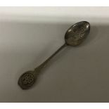 A heavy cast silver Royal Jubilee spoon of texture