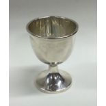 An Edwardian silver eggcup. Birmingham. By WA. Ap