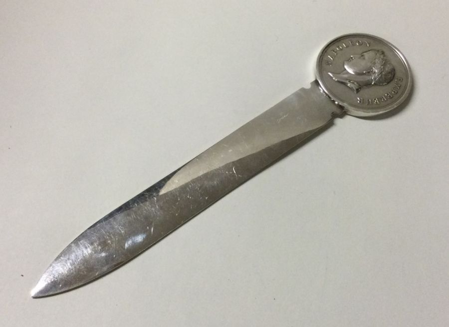 CHRISTOFLE : A large silver plated letter opener o