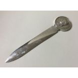 CHRISTOFLE : A large silver plated letter opener o