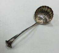 A silver onslow pattern ladle with fluted bowl. Lo