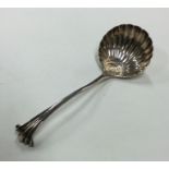 A silver onslow pattern ladle with fluted bowl. Lo