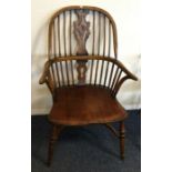 A good Georgian style Windsor chair with bow back