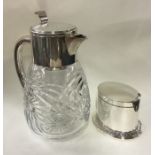 A large silver plated lemonade jug together with a