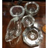 A good collection of French and other moulded glas