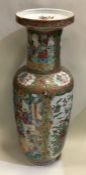 A large Canton vase decorated in bright colours. A