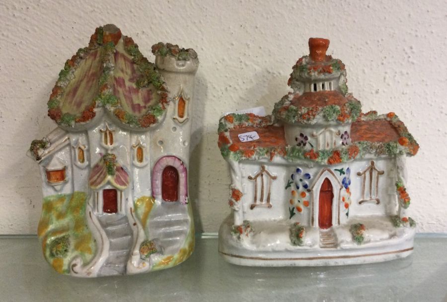 Two Staffordshire cottages. Est. £15 - £20.