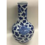 A good Antique Chinese blue and white vase with fl