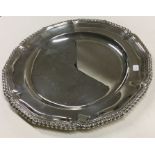 A good Georgian style silver dinner plate with gad