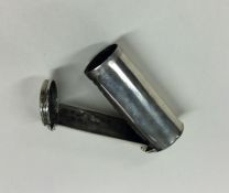 A cylindrical Georgian silver nutmeg grater with h