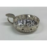 A heavy silver half fluted waiter with ball decora