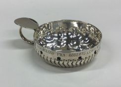 A heavy silver half fluted waiter with ball decora