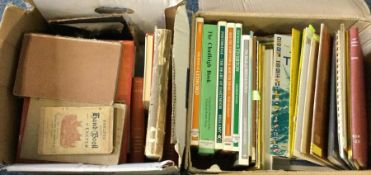 Two boxes of Devon and Exeter books. (Ex library).