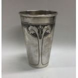 A Danish silver tapering beaker decorated with sty