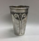 A Danish silver tapering beaker decorated with sty