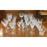 A good Waterford glass crystal set of drinking gla