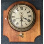 An old brass mounted wall clock by H Williams of L