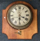 An old brass mounted wall clock by H Williams of L