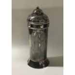 A stylish silver sugar caster of tapering form. Lo