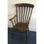 An Antique splat back Windsor chair. Est. £50 - £8