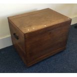 An old wooden plate chest. Est. £20 - £30.