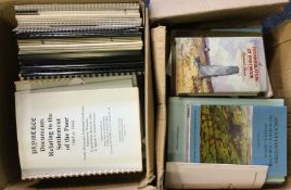 Two boxes of Devon and Exeter books, (many in orig