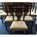 A matched set of six mahogany chairs. Est. £80 -