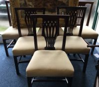 A matched set of six mahogany chairs. Est. £80 -